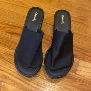 Platform Stretchy Black Lizzie McGuire Sandals